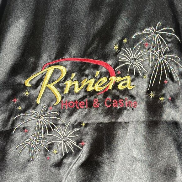 Vintage Riviera Hotel & Casino Satin Full Zip Jacket XL Circe Las Vegas - Picture 9 of 11